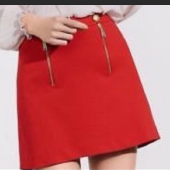 Express Dresses & Skirts - Red with gold details Express skirt